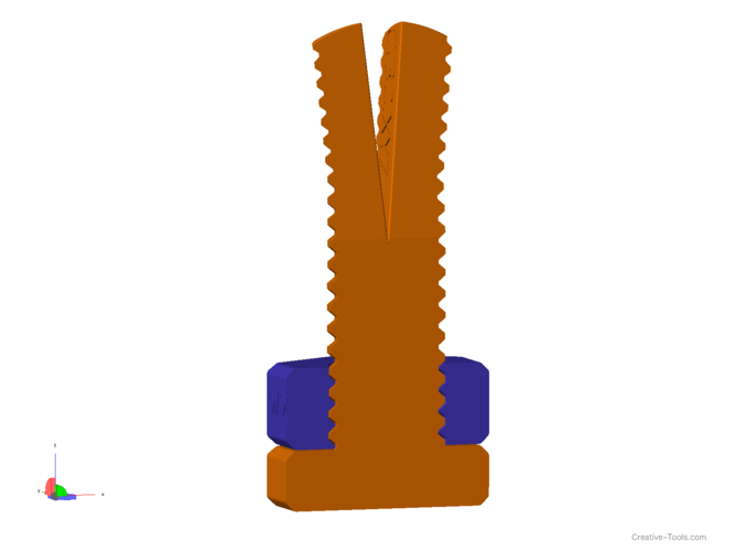 Impossible 3D-printed bolt and nut 3D Print 13046