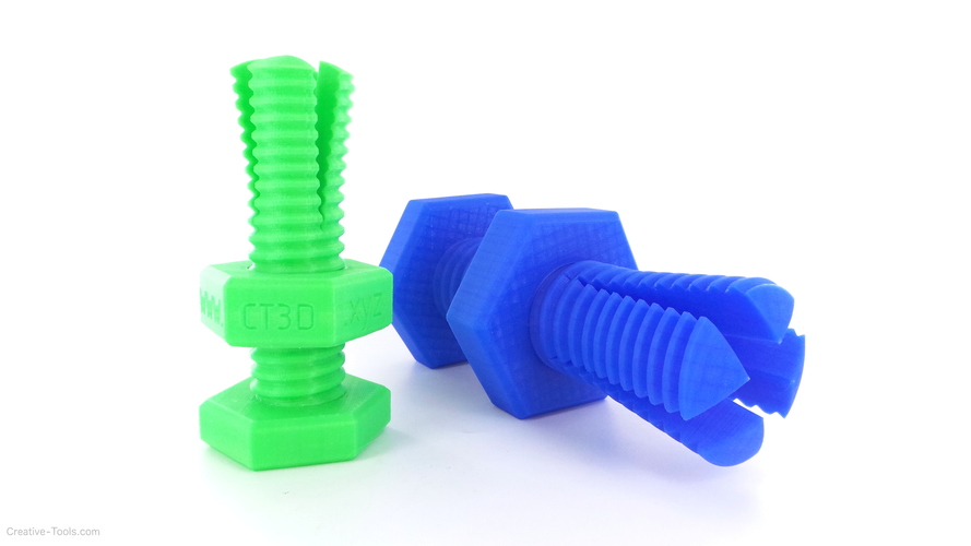 Impossible 3D-printed bolt and nut 3D Print 13049