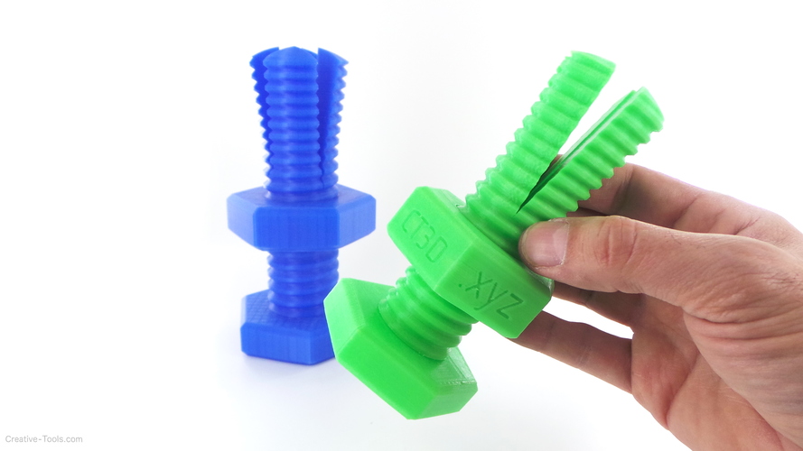 Impossible 3D-printed bolt and nut 3D Print 13052
