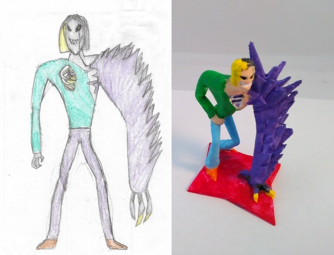 Darkgem Forcepower - Kid's drawing to 3D mini 3D Print 130727