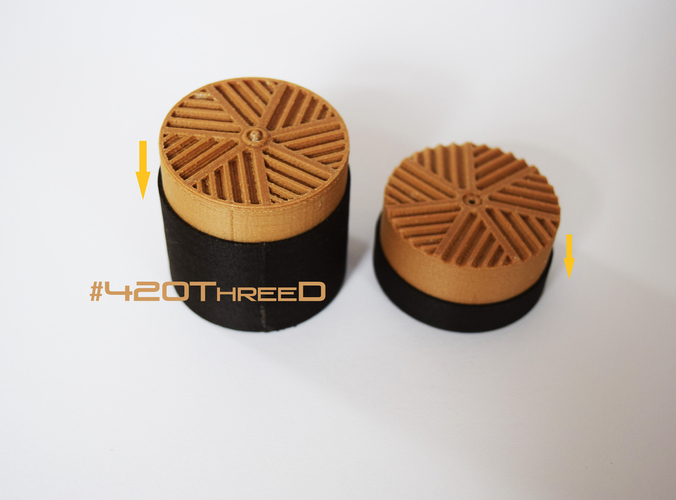 3D Printed custom Shredder 2.0 - Toothless Herb Grinder from $35.00