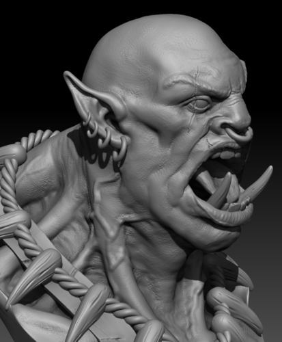 Orc Bust 3D Print 130946