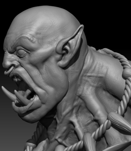 Orc Bust 3D Print 130947