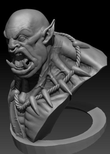 Orc Bust 3D Print 130948