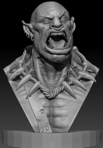 Orc Bust 3D Print 130949