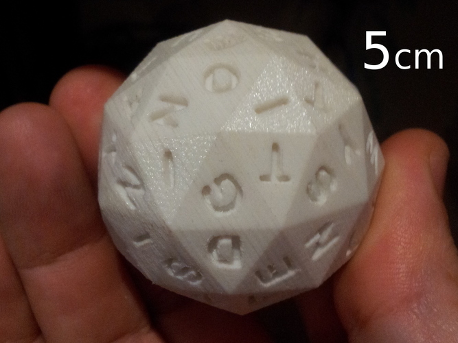 Alphabet Die 3D Print 131202