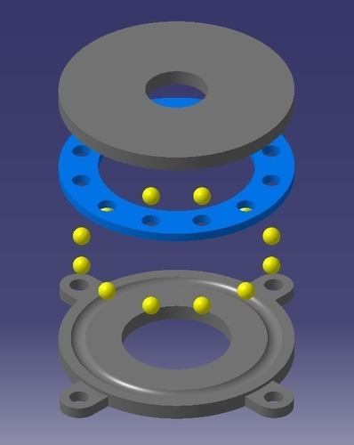 Thrust bearing, 4.5mm balls 3D Print 131235