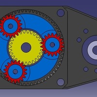 NEMA23 planetary gearbox with an encoder mount, 3.333 gear reduc - Thumbnail 3