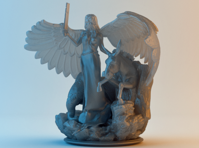 Angle, Elephant and Donkey 3D Print 131457