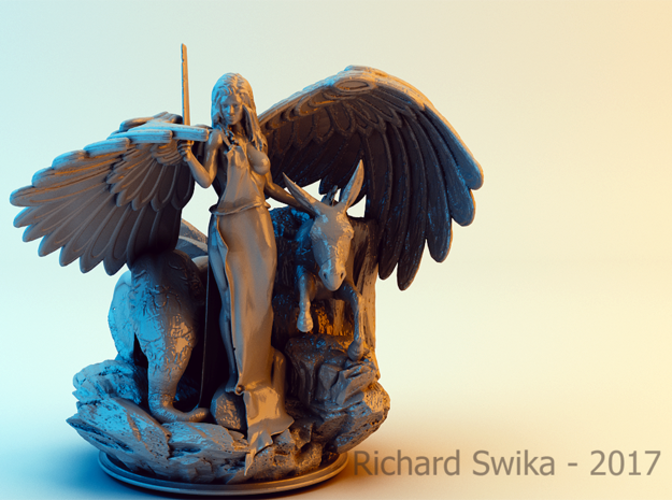 Angle, Elephant and Donkey 3D Print 131471