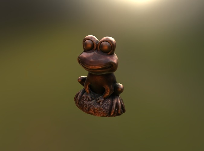 Garden Frog (re-sculpt of a scan) 3D Print 131517