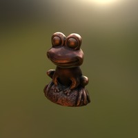 Garden Frog (re-sculpt of a scan) - Thumbnail 3