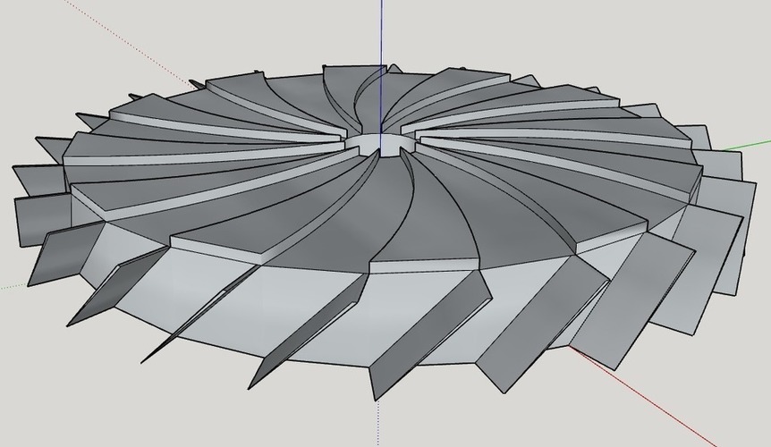 Jet Blade Compressor or turbine. 3D Print 131735