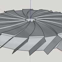 Small Jet Blade Compressor or turbine. 3D Printing 131735