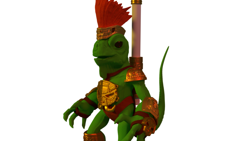 MAYAN IGUANA WARRIOR