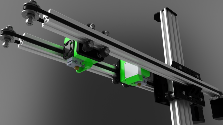 DICE x carriage adapted to OpenBuilds mini v wheel plate 3D Print 131779