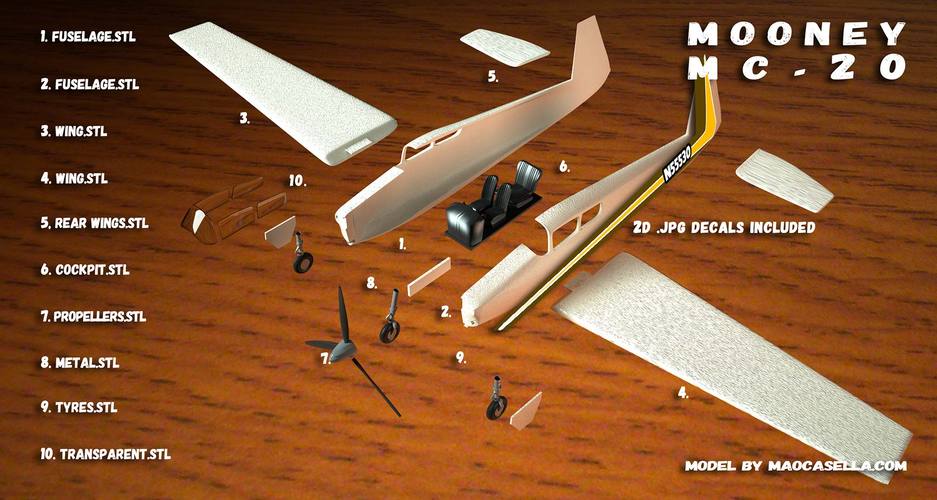 Touristic Plane Model 3D Print 13194