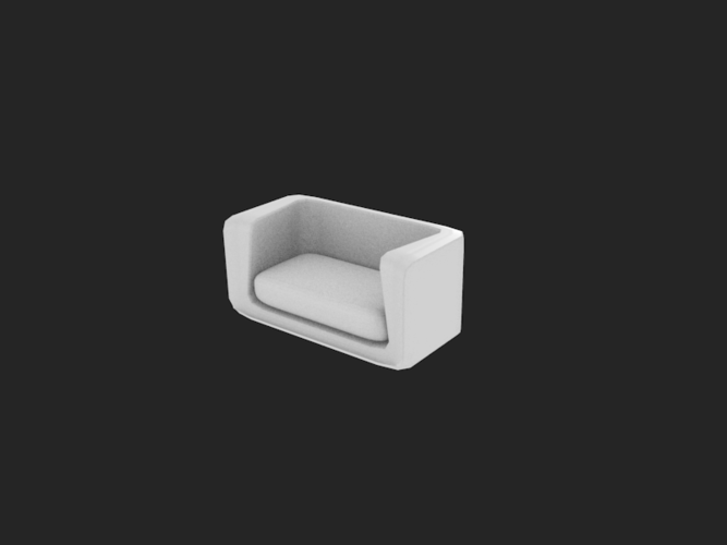 Micro Fiber Sofa 3D Print 131977