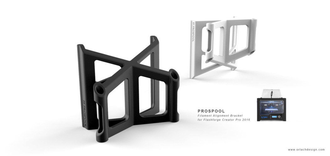 Flashforge Creator Pro 2016 PROSPOOL Filament Alignment Bracket 3D Print 132079