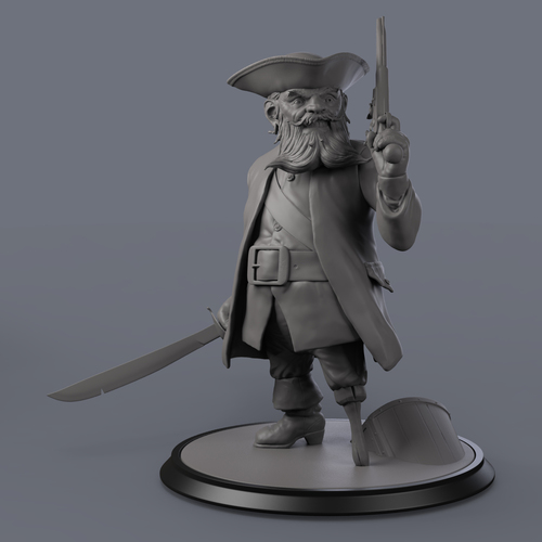 Black Beard 3D Print 132130