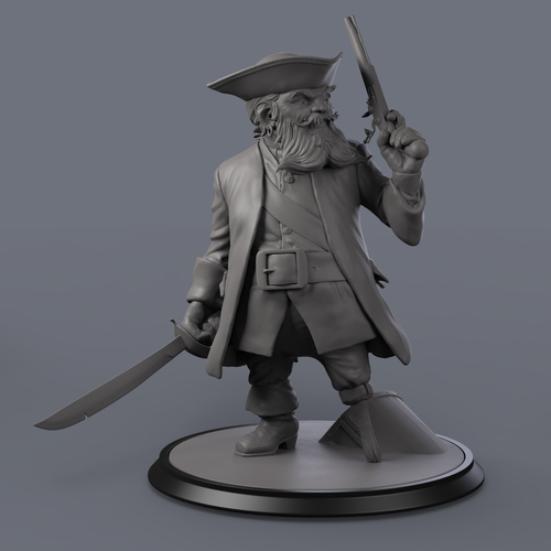 Black Beard 3D Print 132131