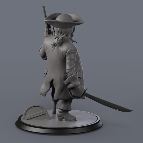 Black Beard 3D Print 132132