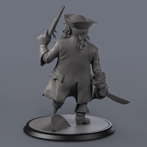 Black Beard 3D Print 132133