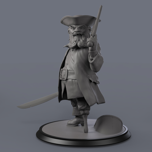 Black Beard 3D Print 132134