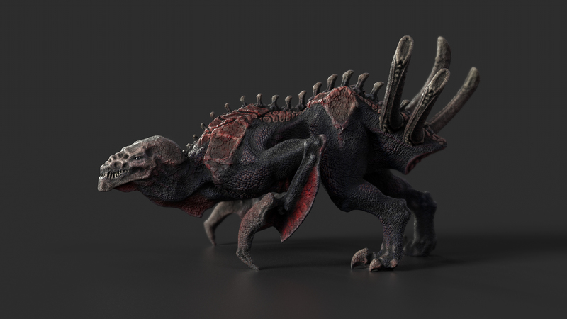 Diablosaurus Hex - Demon Space Dinosaur from Planet Hell