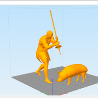 Maori Warrior Hunter and Warthog - Thumbnail 5