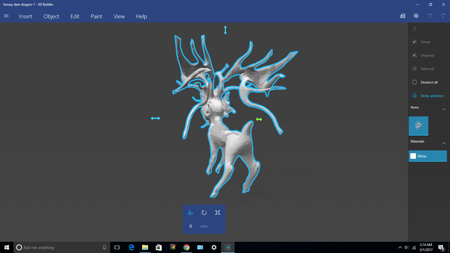Fantasy Deer Dragon 3D Print 132576