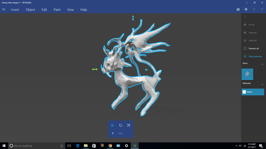 Fantasy Deer Dragon 3D Print 132581