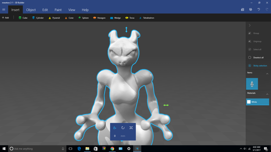 Female version of mew two my style fandom 3D Print 132737