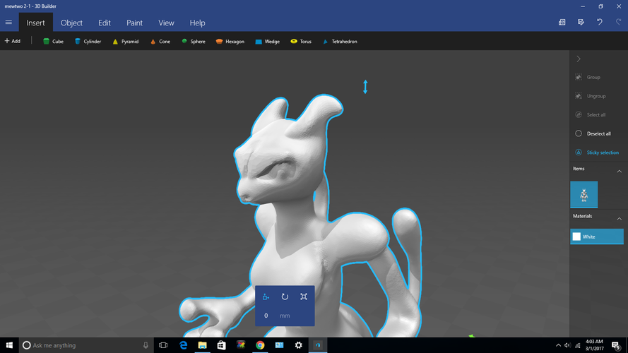 Female version of mew two my style fandom 3D Print 132741
