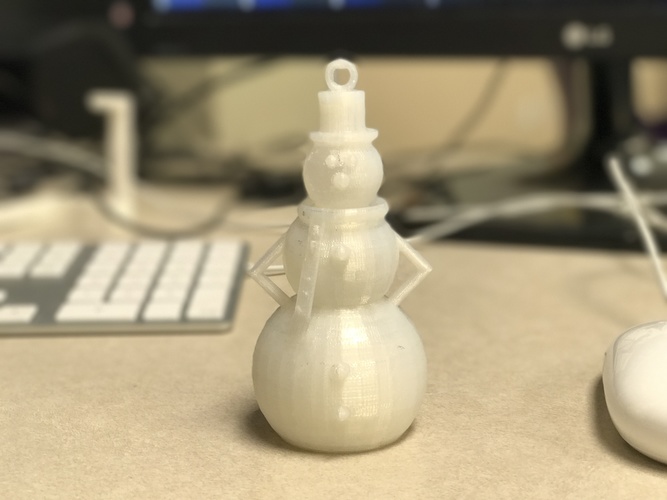 Christmas Snowman w LED Option 3D Print 133038