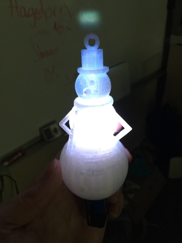 Christmas Snowman w LED Option 3D Print 133044