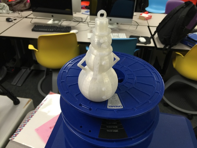 Christmas Snowman w LED Option 3D Print 133045