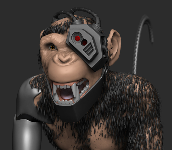 The Cyber Simian 3D Print 133375