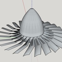 Small Main Turbine Blade for a Jet Engine 3D Printing 133698