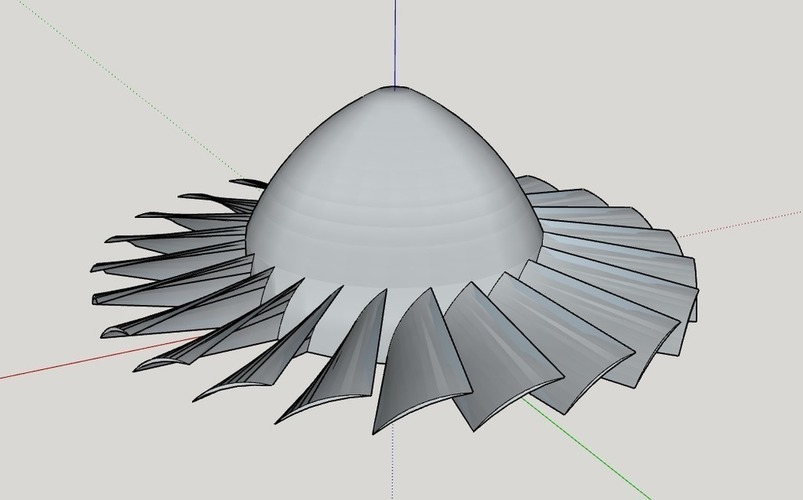Jet Turbine Blade 3D Print 133699
