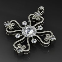 Aegean Filigree Pendant Cross - Thumbnail 1