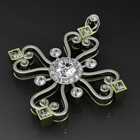 Aegean Filigree Pendant Cross - Thumbnail 2