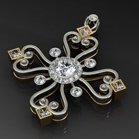 Aegean Filigree Pendant Cross - Thumbnail 3