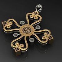 Aegean Filigree Pendant Cross - Thumbnail 4