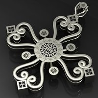 Aegean Filigree Pendant Cross - Thumbnail 5
