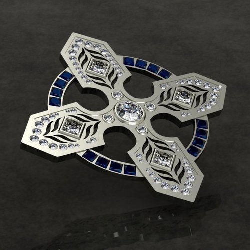 Celtic Cross Pin/Brooch 3D Print 133734