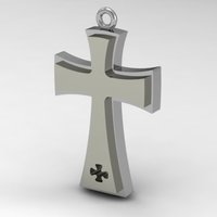 Small Catholic/Catholic Cross Pendant 3D Printing 133741