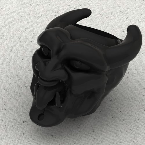 Demon Gothic Ring  3D Print 133748