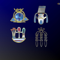 Egyptian Hieroglyphics Pendants/Charms - Thumbnail 3