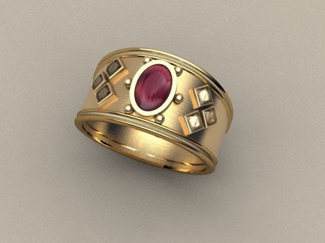 Victorian Style Ring 3D Print 133755